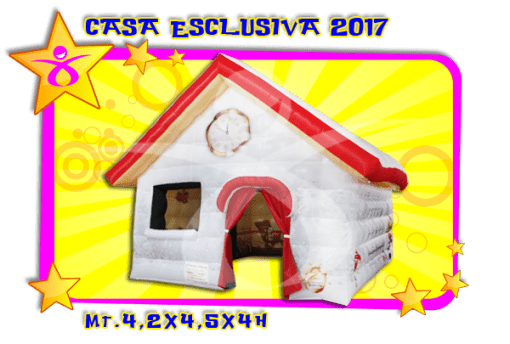 CASA DI BABBO NATALE STAMPATA BIANCA