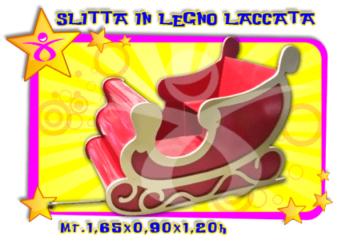 SLITTA IN LEGNO CON BARRA STABILIZZATRICE