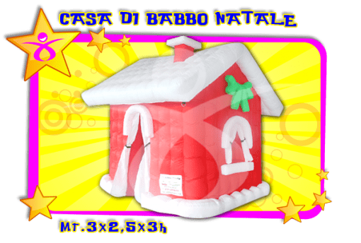 CASETTA ROSSA DI BABBO NATALE 3MT