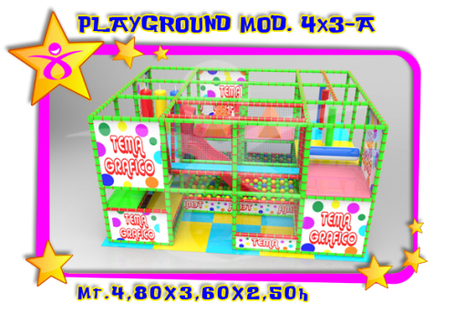 PLAYGROUND 4X3 MODELLO A per ludoteche e scuole con montaggio in tutta Italia