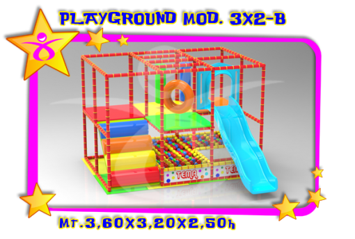 PLAYGROUND 3X2 percorso con Scivolo esterno. Realizziamo playground su misura