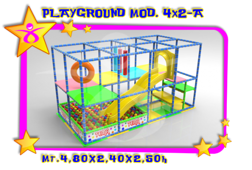 PLAYGROUND 4X2 MODELLO A ideale per centri commerciali o ludoteche