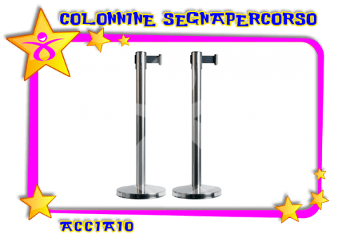 COLONNE SEGNAPERCORSO IN ACCIAIO